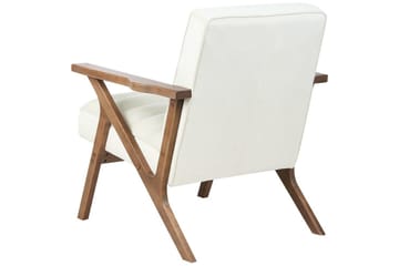 Fåtölj Kisa - Vitt, mörkt trä - Möbler - Fåtölj & stolar - Fåtölj