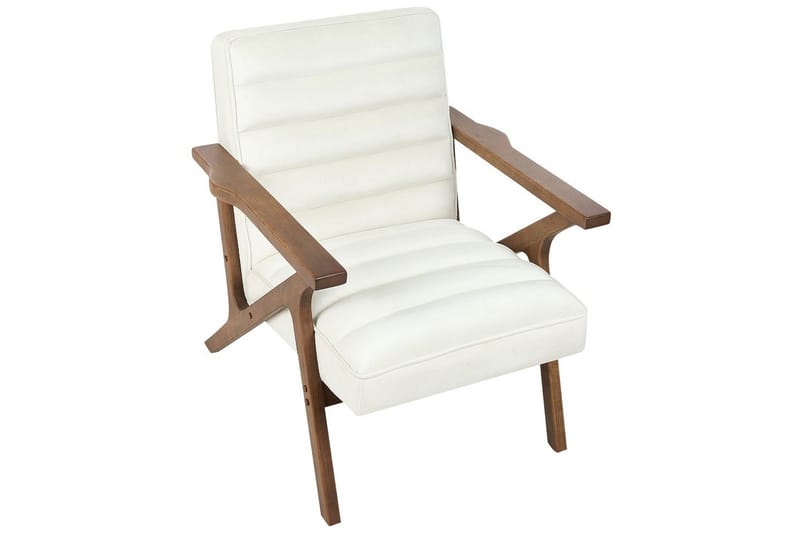 Fåtölj Kisa - Vitt, mörkt trä - Möbler - Fåtölj & stolar - Fåtölj