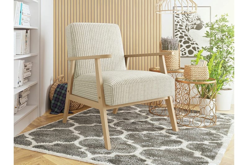 Knocklong Fåtölj Beige/Wood - Möbler - Fåtölj & stolar - Fåtölj