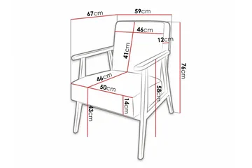 Knocklong Fåtölj i Boucle med Trästativ - Grå - Möbler - Fåtölj & stolar - Fåtölj