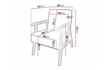 Knocklong Fåtölj Pink/Brown - Möbler - Fåtölj & stolar - Fåtölj