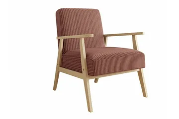 Knocklong Retro Fåtölj med Armstöd i Manchestertyg - Terrakotta - Möbler - Fåtölj & stolar - Fåtölj