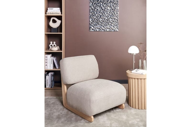 Fåtölj Kokkola - Beige, ljust trä - Möbler - Fåtölj & stolar - Fåtölj
