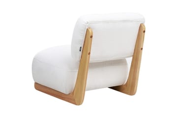 Fåtölj Kokkola - Vit, ljust trä - Möbler - Fåtölj & stolar - Fåtölj