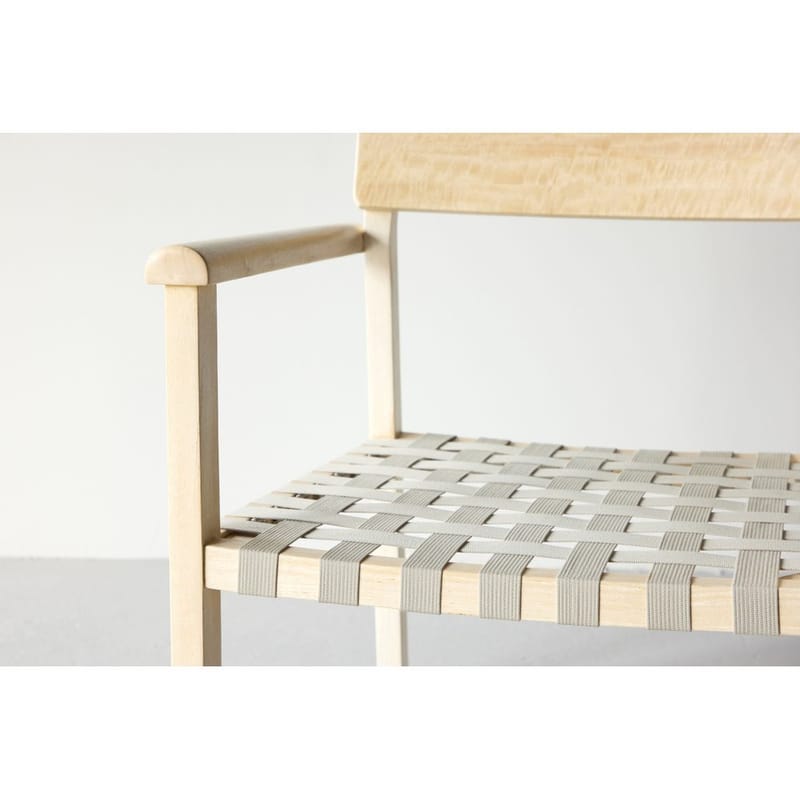 Krois Fåtölj med Armstöd i Trä med Tygdetaljer - Beige - Möbler - Fåtölj & stolar - Fåtölj