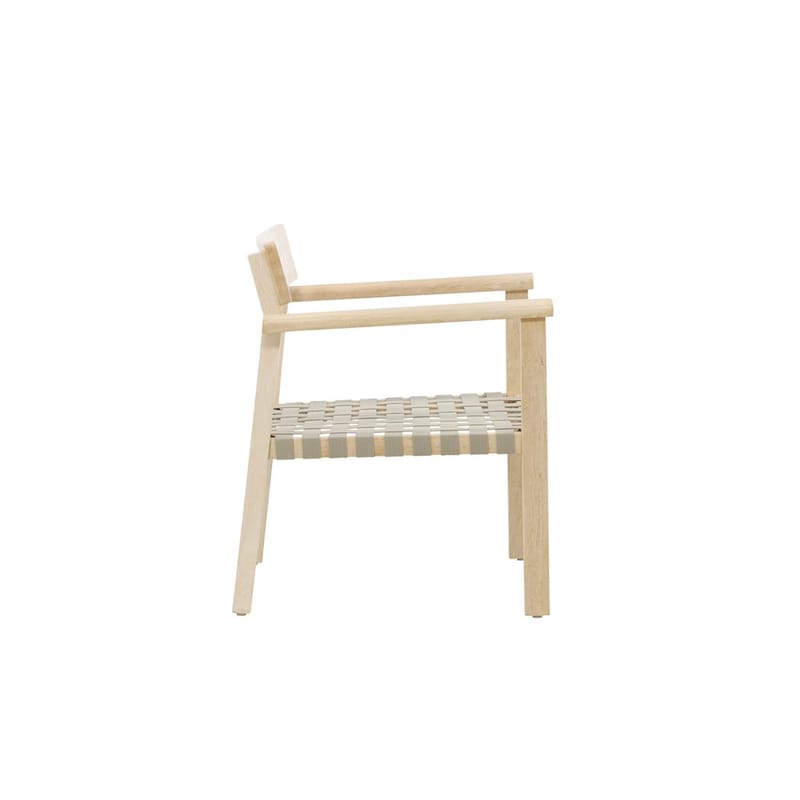 Krois Fåtölj med Armstöd i Trä med Tygdetaljer - Beige - Möbler - Fåtölj & stolar - Fåtölj