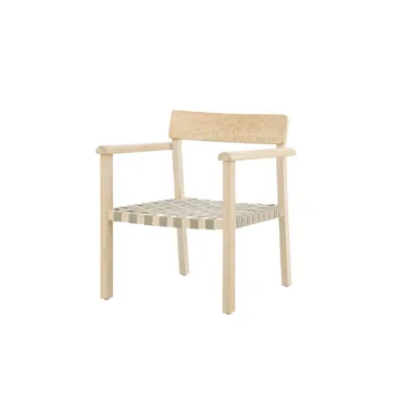 Krois Fåtölj med Armstöd i Trä med Tygdetaljer - Beige - Möbler - Fåtölj & stolar - Fåtölj