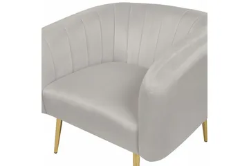 Fåtölj Laconia - Grå, guld - Möbler - Fåtölj & stolar - Fåtölj