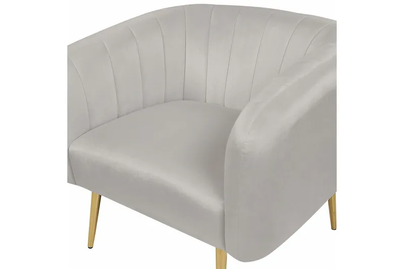 Fåtölj Laconia - Grå, guld - Möbler - Fåtölj & stolar - Fåtölj