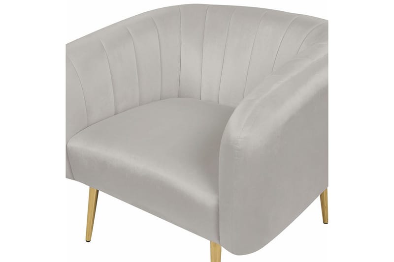 Fåtölj Laconia - Grå, guld - Möbler - Fåtölj & stolar - Fåtölj