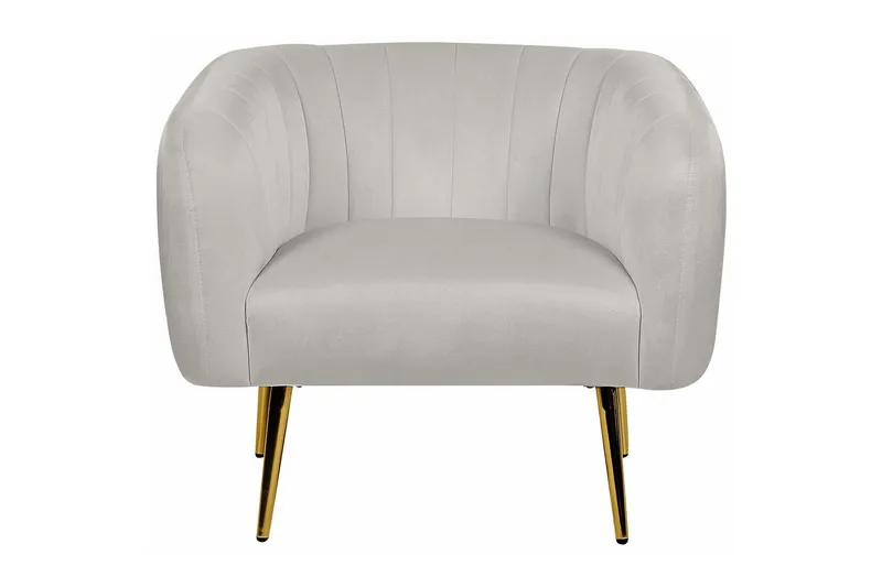 Fåtölj Laconia - Grå, guld - Möbler - Fåtölj & stolar - Fåtölj