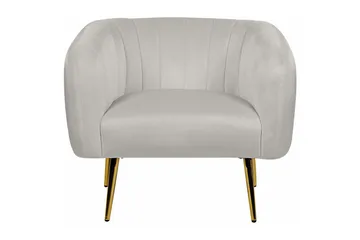 Fåtölj Laconia - Grå, guld - Möbler - Fåtölj & stolar - Fåtölj