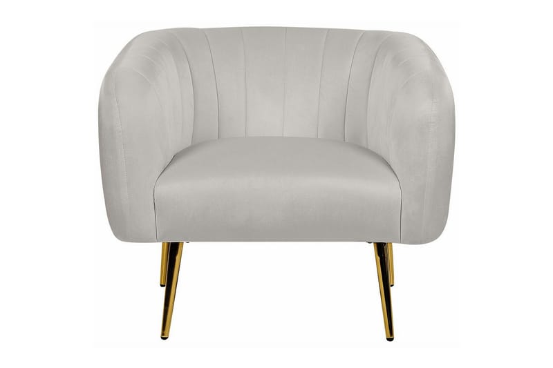 Fåtölj Laconia - Grå, guld - Möbler - Fåtölj & stolar - Fåtölj