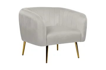 Fåtölj Laconia - Grå, guld - Möbler - Fåtölj & stolar - Fåtölj