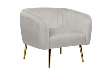 Fåtölj Laconia - Grå, guld - Möbler - Fåtölj & stolar - Fåtölj