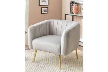 Fåtölj Laconia - Grå, guld - Möbler - Fåtölj & stolar - Fåtölj