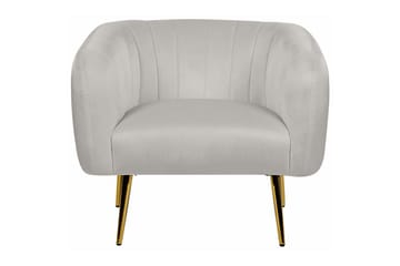 Fåtölj Laconia - Grå, guld - Möbler - Fåtölj & stolar - Fåtölj