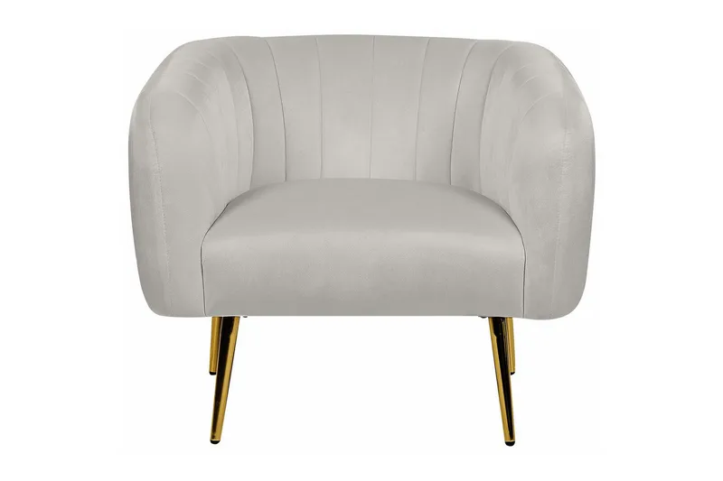 Fåtölj Laconia - Grå, guld - Möbler - Fåtölj & stolar - Fåtölj