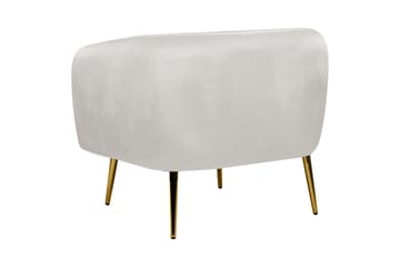 Fåtölj Laconia - Grå, guld - Möbler - Fåtölj & stolar - Fåtölj