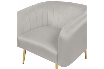 Fåtölj Laconia - Grå, guld - Möbler - Fåtölj & stolar - Fåtölj