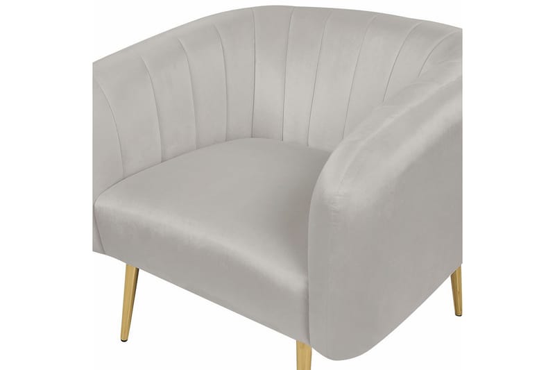 Fåtölj Laconia - Grå, guld - Möbler - Fåtölj & stolar - Fåtölj