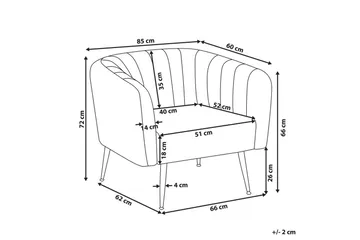 Fåtölj Laconia - Grå, guld - Möbler - Fåtölj & stolar - Fåtölj