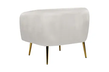 Fåtölj Laconia - Grå, guld - Möbler - Fåtölj & stolar - Fåtölj