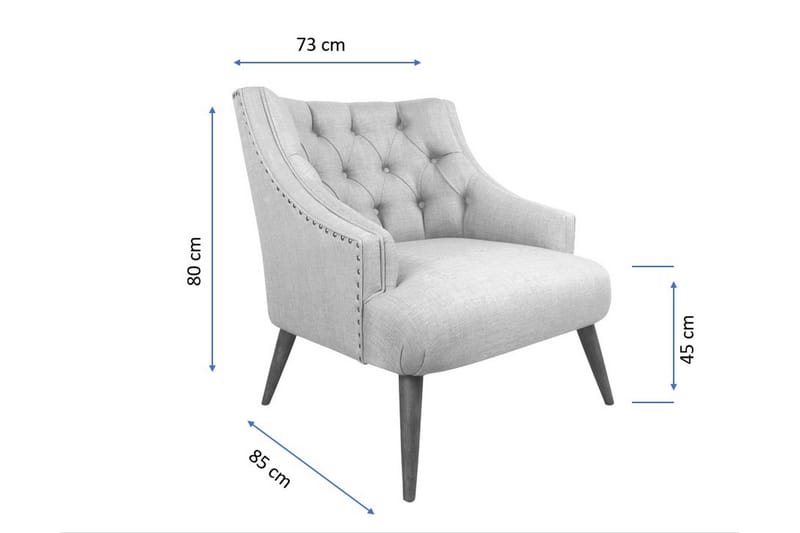 Lamonti Fåtölj - Petrolgrön/Natur - Möbler - Fåtölj & stolar - Fåtölj