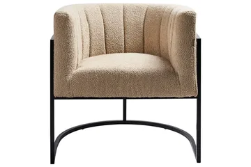 Fåtölj Larvik II Beige/svart - Beige/svart - Möbler - Fåtölj & stolar - Fåtölj