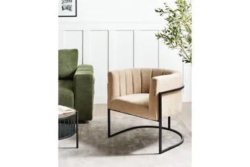 Fåtölj Larvik II Beige/svart - Beige/svart - Möbler - Fåtölj & stolar - Fåtölj