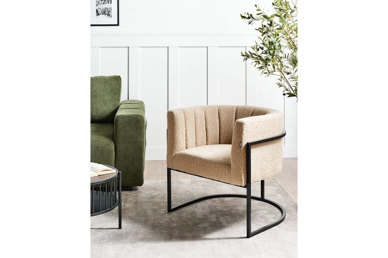Fåtölj Larvik II Beige/svart - Beige/svart - Möbler - Fåtölj & stolar - Fåtölj