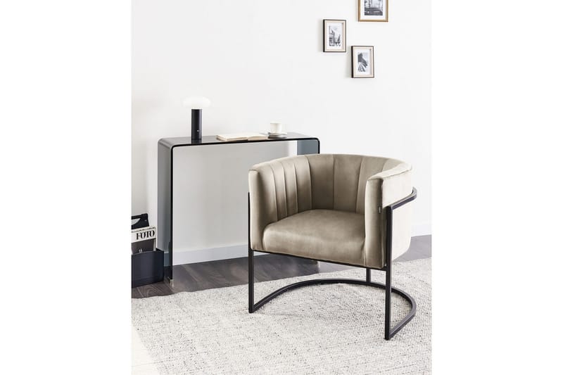 Fåtölj Larvik II Taupe/svart - Taupe/svart - Möbler - Fåtölj & stolar - Fåtölj