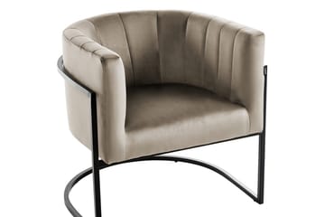 Fåtölj Larvik II Taupe/svart - Taupe/svart - Möbler - Fåtölj & stolar - Fåtölj
