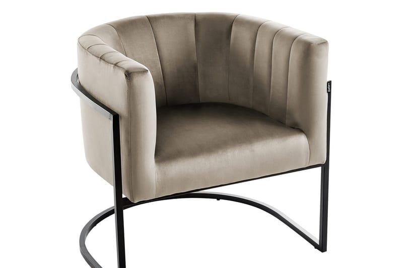 Fåtölj Larvik II Taupe/svart - Taupe/svart - Möbler - Fåtölj & stolar - Fåtölj
