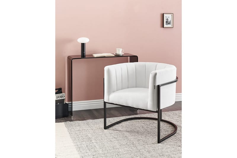 Fåtölj Larvik II Vit/Svart - Vit/Svart - Möbler - Fåtölj & stolar - Fåtölj