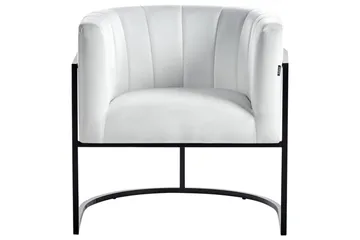 Fåtölj Larvik II Vit/Svart - Vit/Svart - Möbler - Fåtölj & stolar - Fåtölj