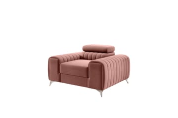 Fåtölj Laucha - Rosa - Möbler - Fåtölj & stolar - Fåtölj