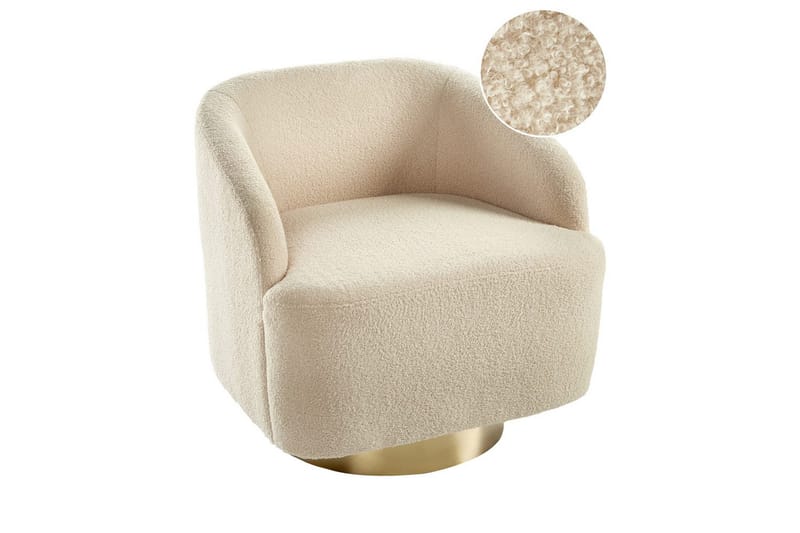 Fåtölj Lavik Beige/guld - Beige/guld - Möbler - Fåtölj & stolar - Fåtölj