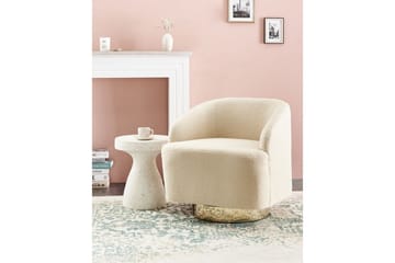 Fåtölj Lavik Beige/guld - Beige/guld - Möbler - Fåtölj & stolar - Fåtölj