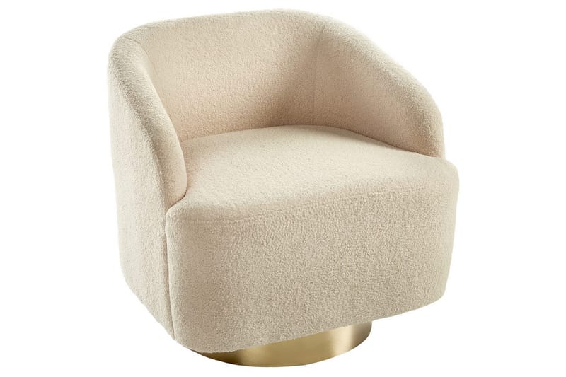 Fåtölj Lavik Beige/guld - Beige/guld - Möbler - Fåtölj & stolar - Fåtölj