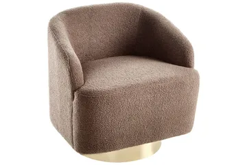 Fåtölj Lavik Brun/Guld - Brun/Guld - Möbler - Fåtölj & stolar - Fåtölj