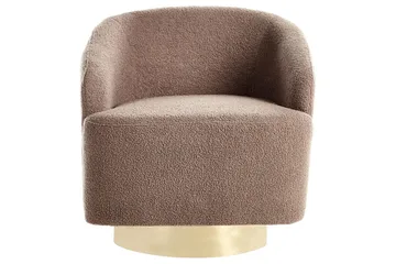 Fåtölj Lavik Brun/Guld - Brun/Guld - Möbler - Fåtölj & stolar - Fåtölj