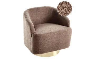 Fåtölj Lavik Brun/Guld - Brun/Guld - Möbler - Fåtölj & stolar - Fåtölj