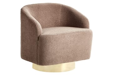 Fåtölj Lavik Brun/Guld - Brun/Guld - Möbler - Fåtölj & stolar - Fåtölj