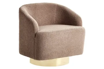 Fåtölj Lavik Brun/Guld - Brun/Guld - Möbler - Fåtölj & stolar - Fåtölj