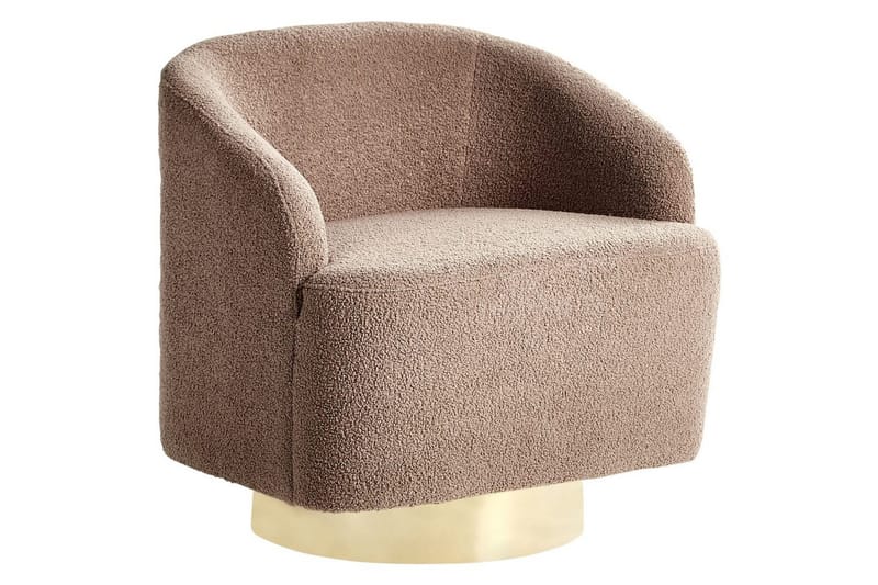 Fåtölj Lavik Brun/Guld - Brun/Guld - Möbler - Fåtölj & stolar - Fåtölj