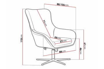 Laytown Modern Fåtölj i Sammet - Gul - Möbler - Fåtölj & stolar - Fåtölj - Sammetsfåtölj