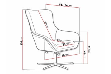 Laytown Modern Fåtölj i Sammet med Metallunderrede - Grön - Möbler - Fåtölj & stolar - Fåtölj - Sammetsfåtölj