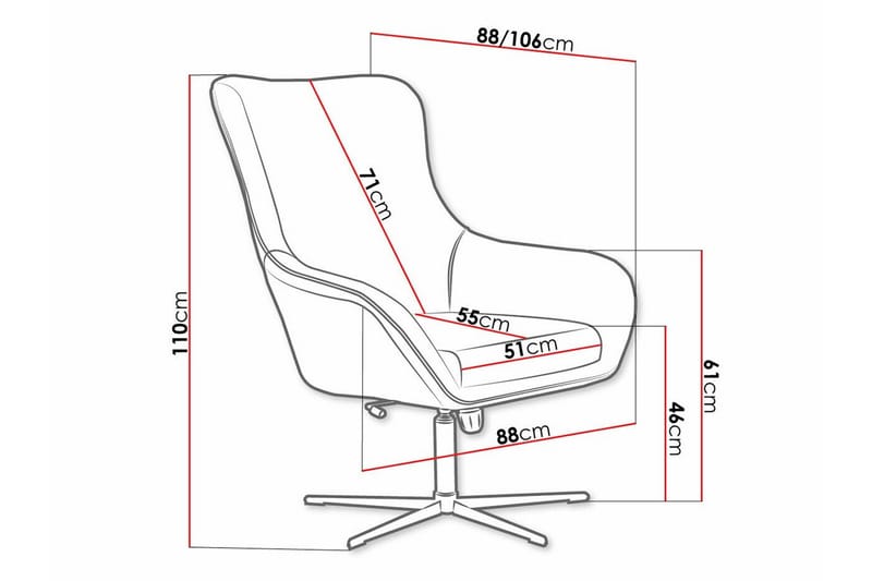 Laytown Modern Fåtölj i Sammet - Orange - Möbler - Fåtölj & stolar - Fåtölj - Sammetsfåtölj