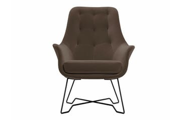 Laytown Modern Fåtölj i Tyg - Mörkbrun - Möbler - Fåtölj & stolar - Fåtölj